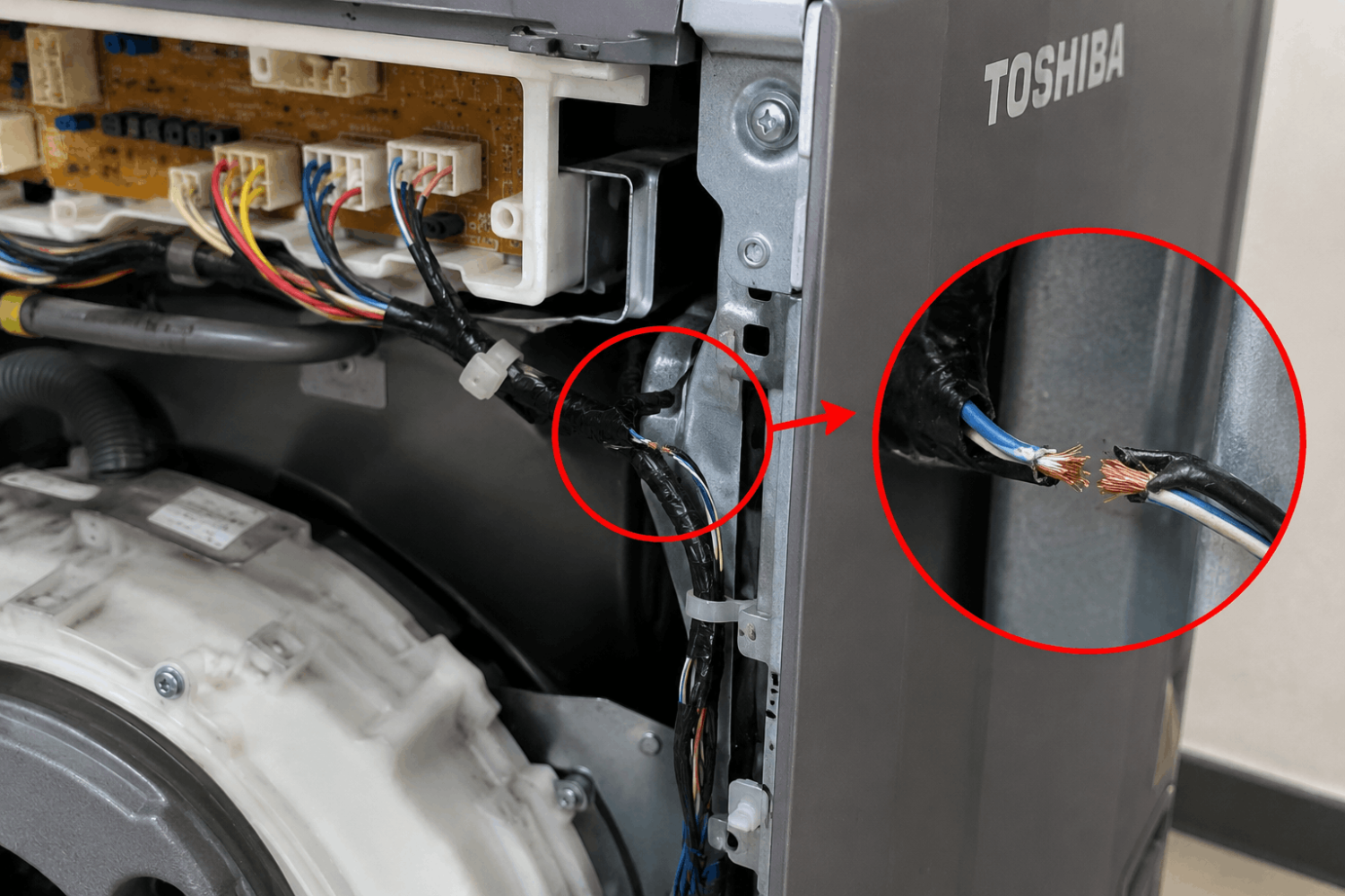 Đứt đường dây dẫn truyền tín hiệu kết nối liên cục