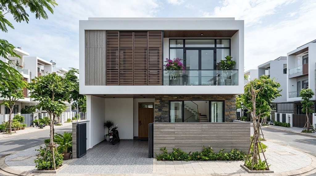 Mẫu nhà 1 trệt 1 lầu 5x15 3 phòng ngủ phong cách Hiện Đại, tối giản