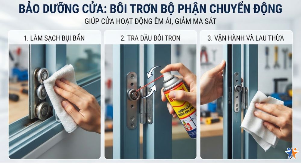 Các lỗi cửa kính có thể tự khắc phục