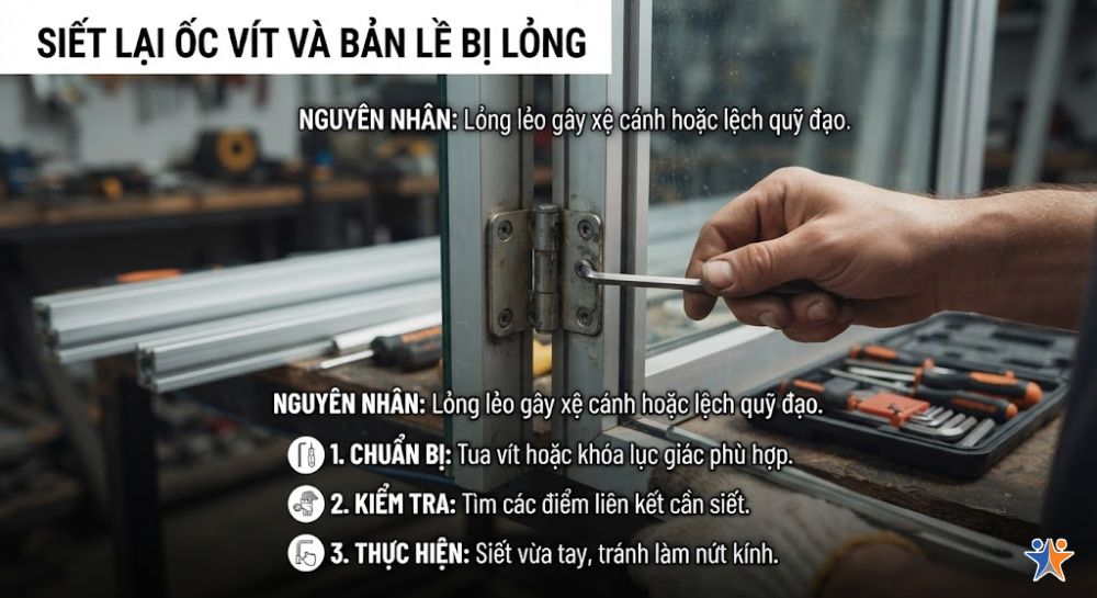 Các lỗi cửa kính có thể tự khắc phục