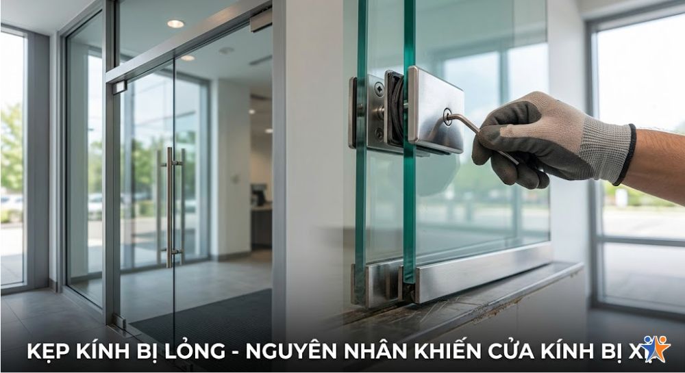 Nguyên nhân khiến cửa kính bị xệ sau thời gian sử dụng