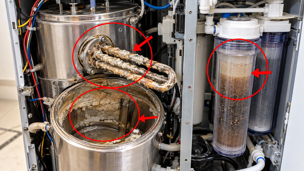Vệ sinh máy và thay lõi lọc đúng hẹn