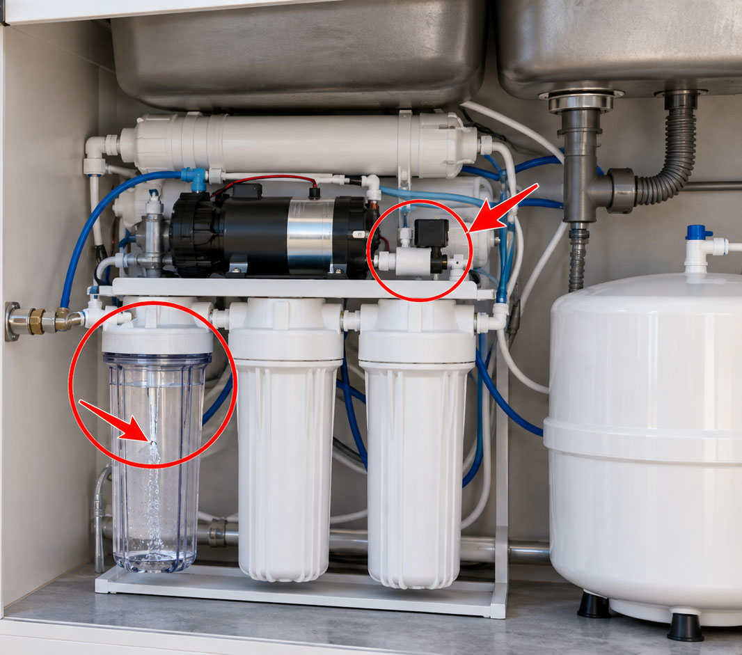 Áp lực nguồn nước cấp đầu vào không đủ