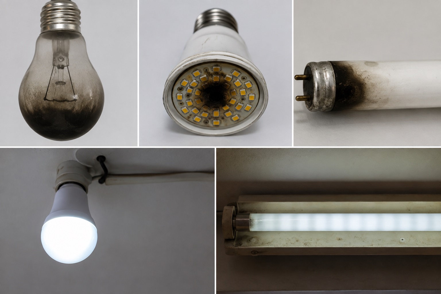 Dấu hiệu nhận biết bóng đèn bị cháy hoặc hỏng hóc