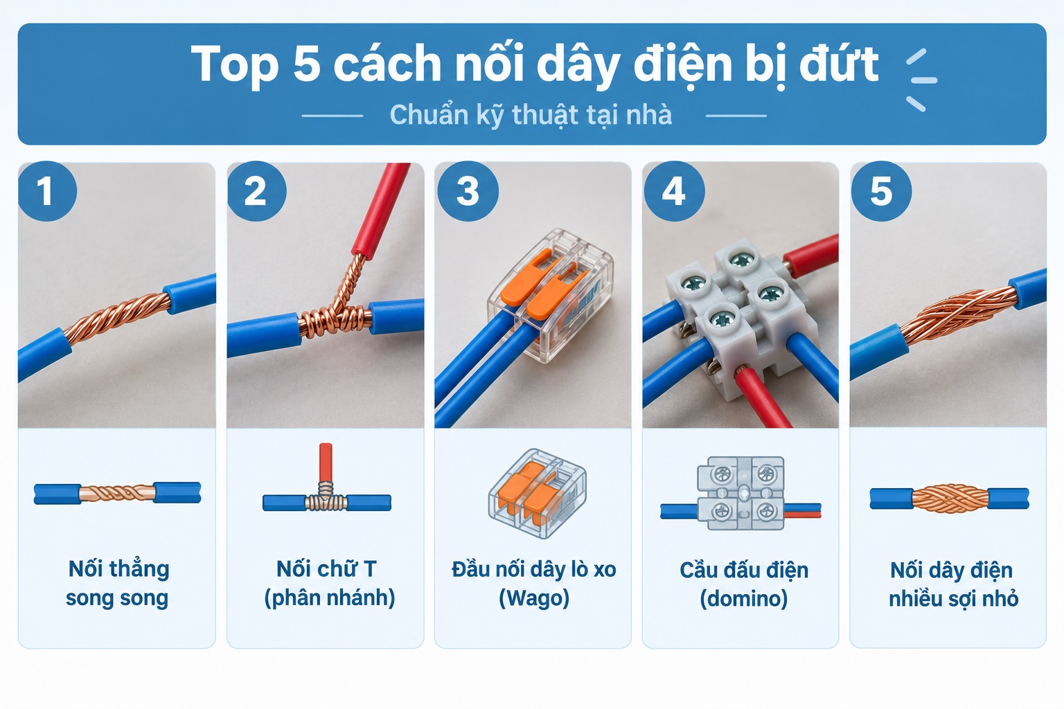 Top 5 cách nối dây điện bị đứt chuẩn kỹ thuật tại nhà