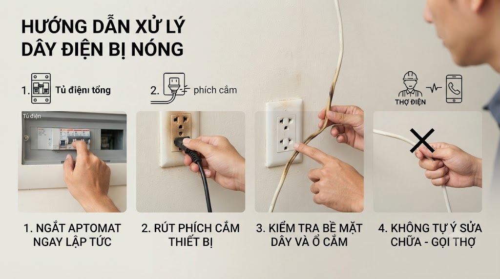 Hướng Dẫn Cách Xử Lý Nhanh Khi Phát Hiện Dây Điện Bị Nóng