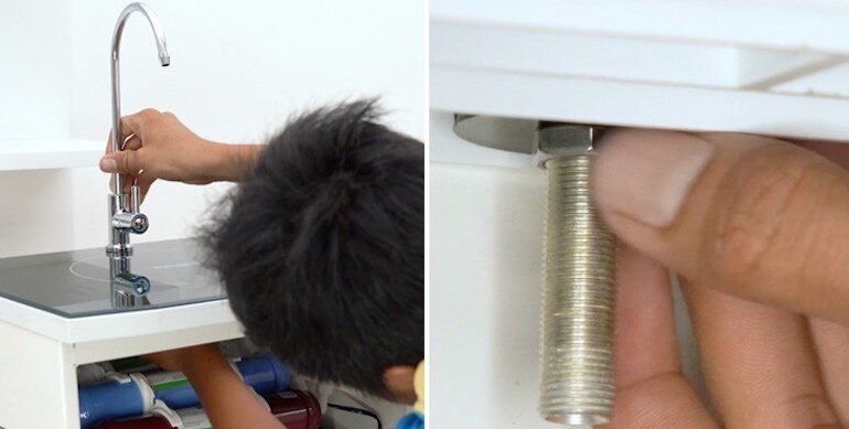 Khóa vòi bị lệch khớp hoặc hở gioăng khiến van không mở hết cỡ, làm dòng nước chảy yếu và nhỏ giọt.