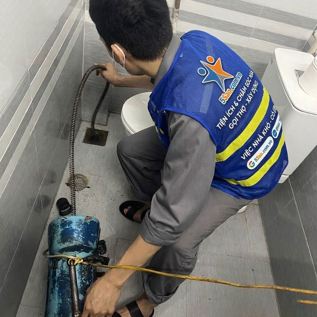 Thợ giỏi 5Sao chuyên thông cống nghẹt Quận 1 uy tín, giá tốt.