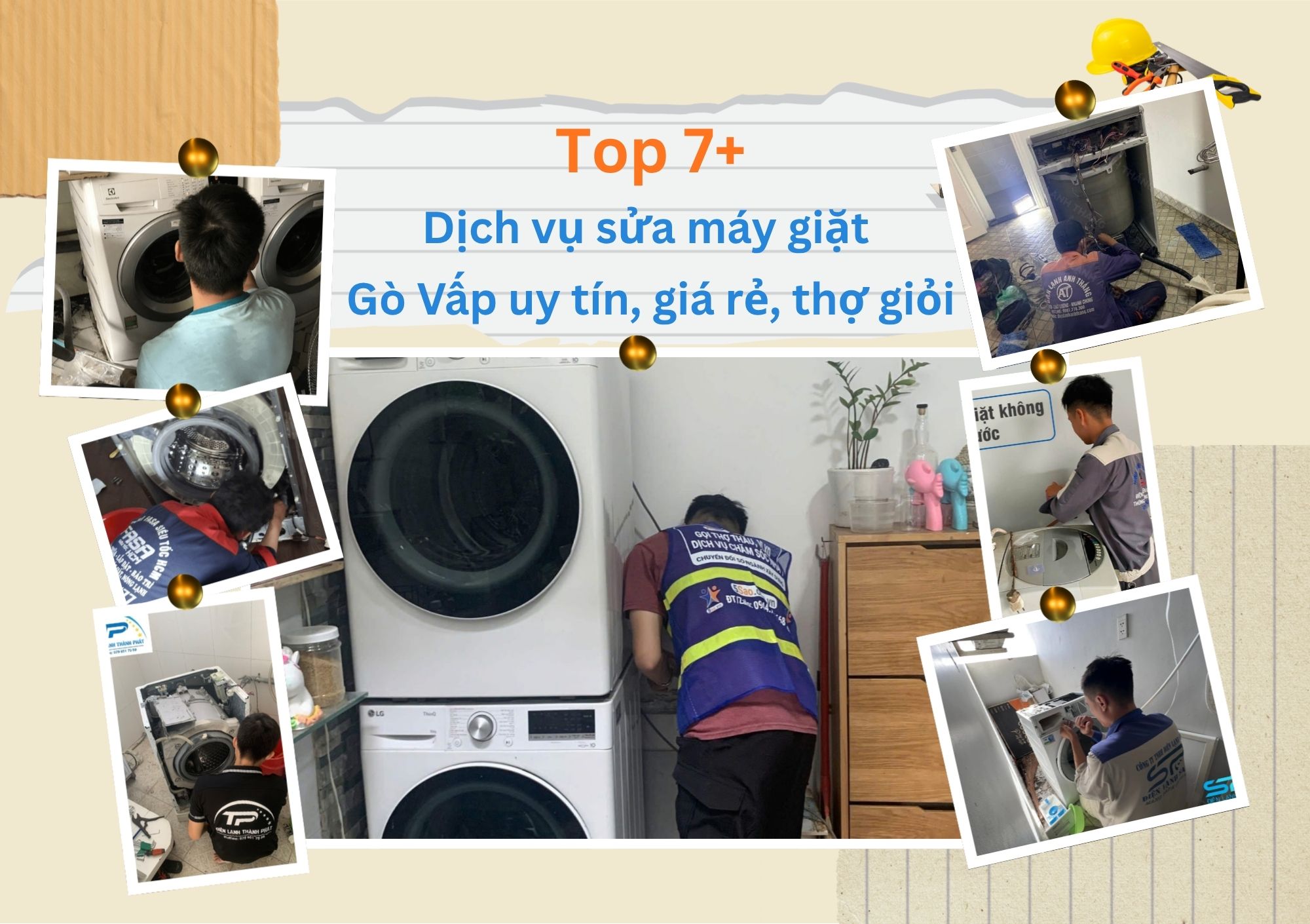 Tổng hợp các địa chỉ sửa máy giặt tại nhà Gò Vấp được đánh giá cao nhờ chất lượng chuyên nghiệp, linh kiện chính hãng cùng chính sách bảo hành dài hạn, chu đáo.