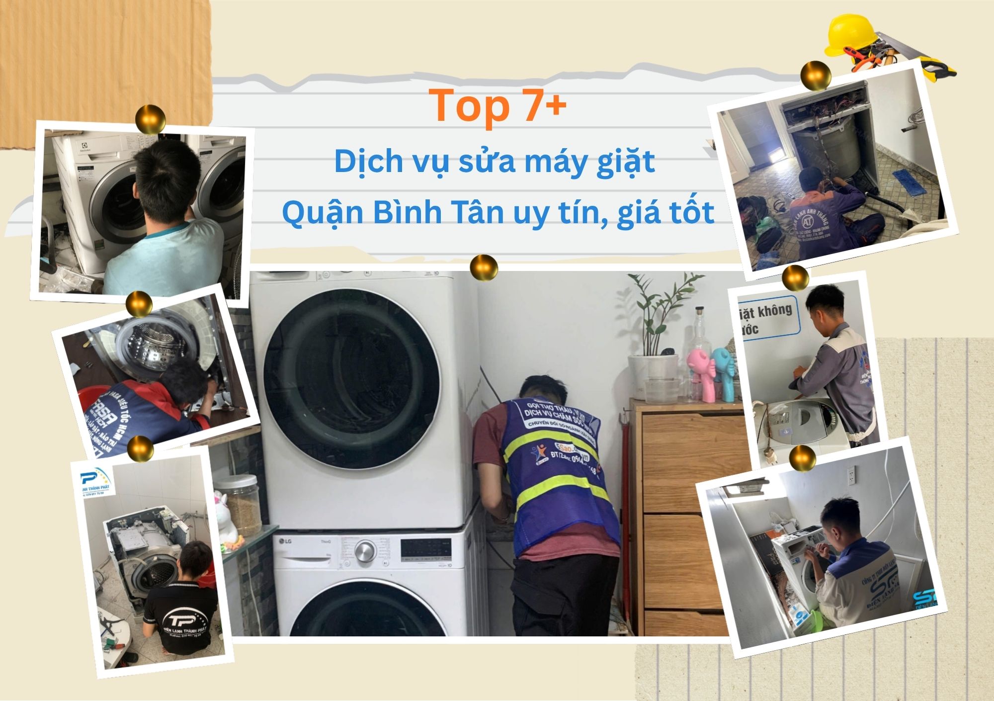 Tổng hợp top 7 dịch vụ sửa máy giặt Quận Bình Tân giá tốt hiện nay