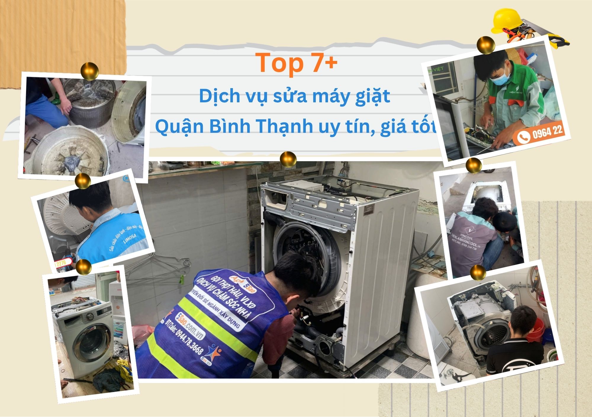Top 7+ dịch vụ sửa máy giặt Quận Bình Thạnh uy tín, giá tốt