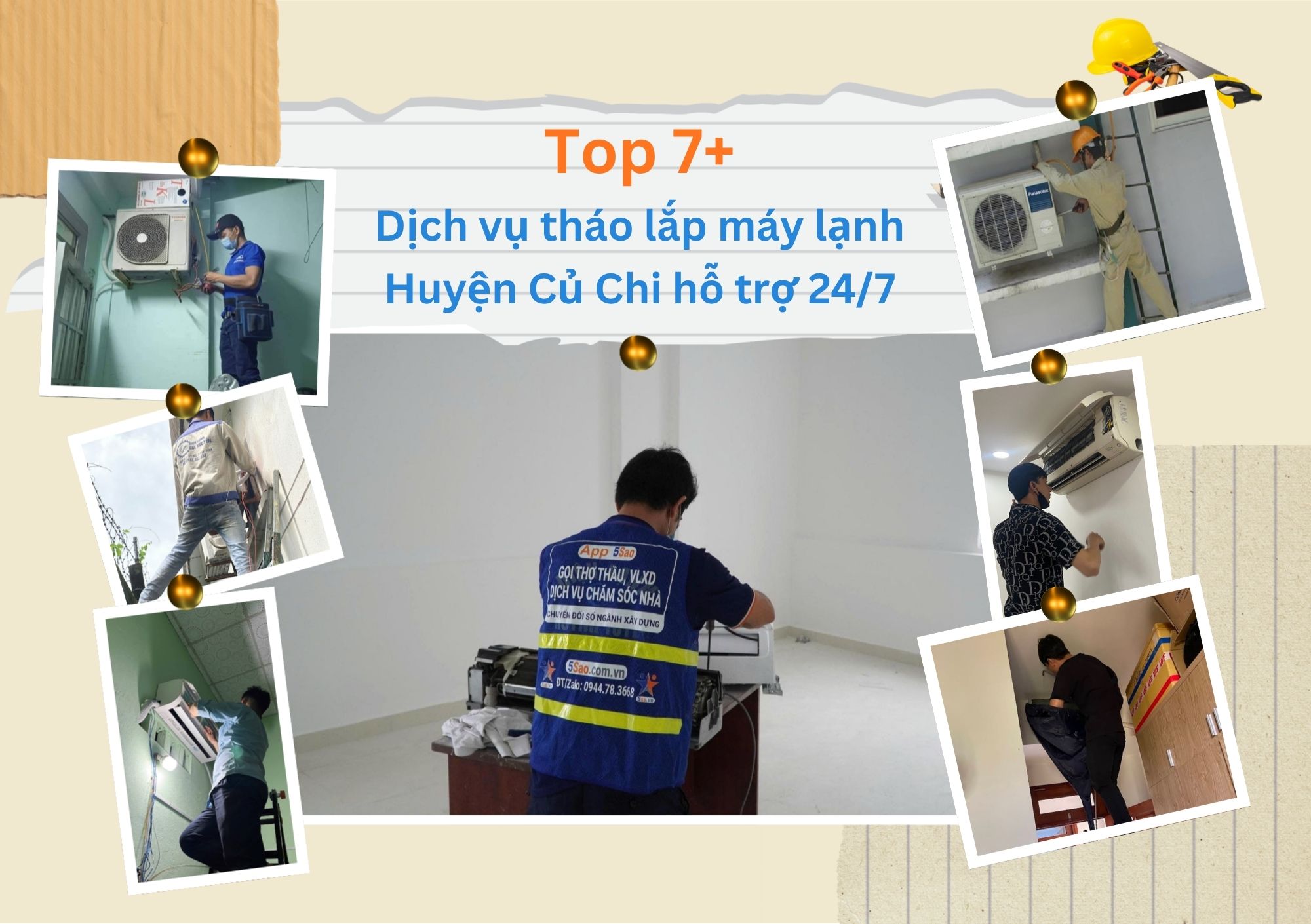 Tổng hợp top 7 các đơn vị thao lắp máy lạnh Củ Chi tay nghề cao, phục vụ nhanh chóng và chuyên nghiệp tận nơi!