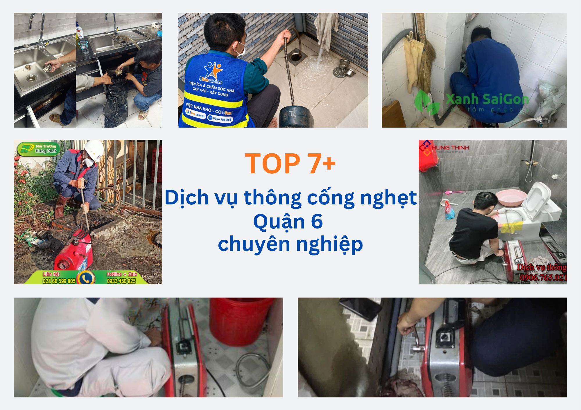 Khám phá top 7 dịch vụ thông cống nghẹt Quận 6 chuyên nghiệp