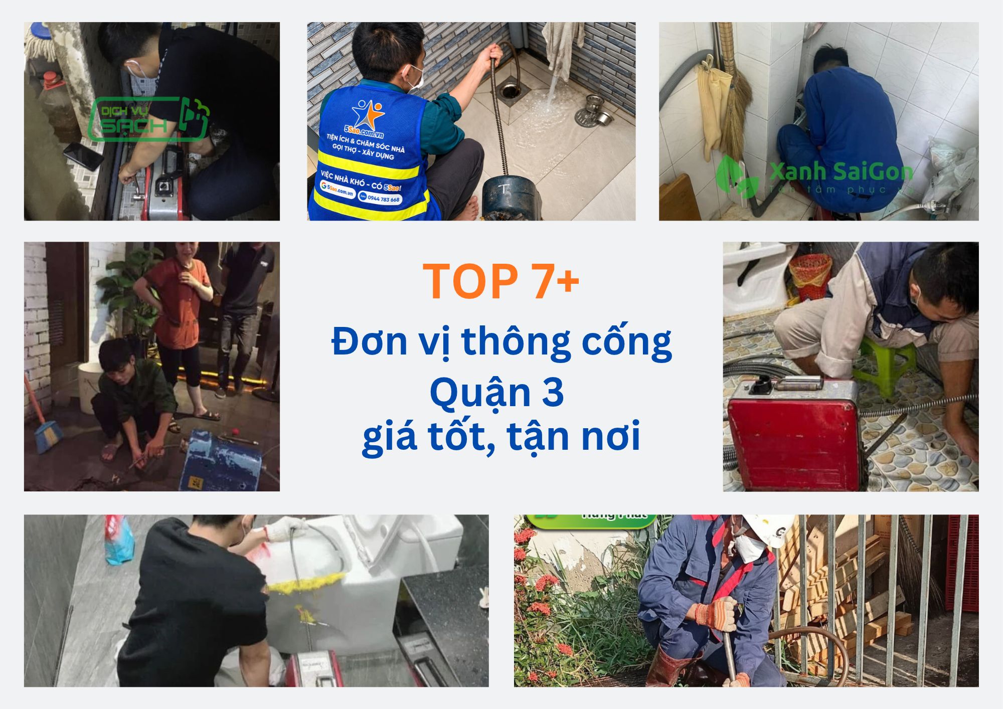 Khám phá top 7+ dịch vụ thông cống nghẹt Quận 3 giá tốt tận nơi