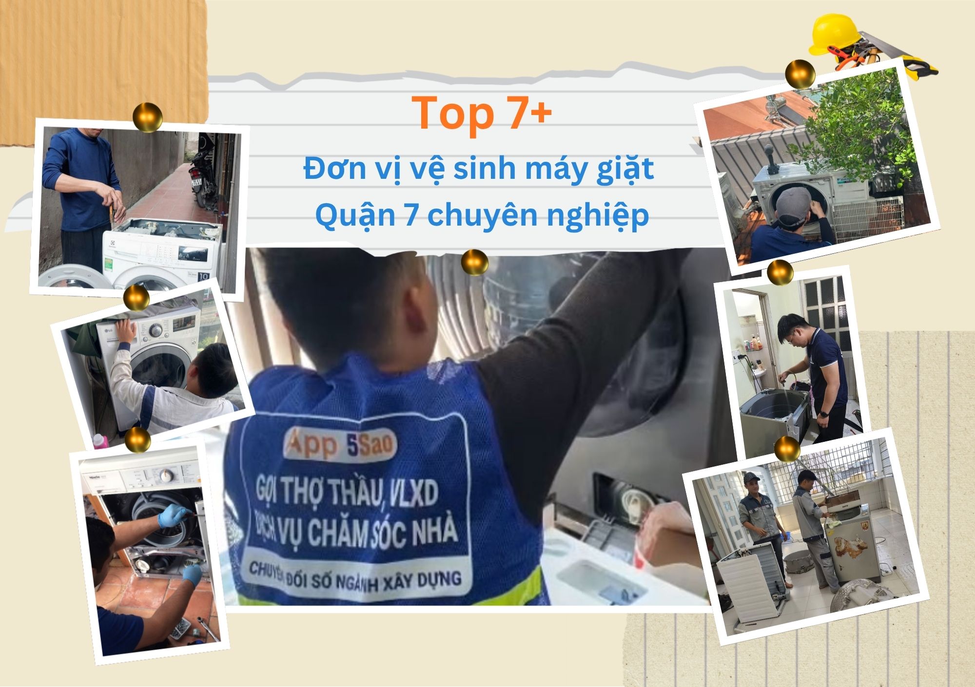 Tổng hợp top 7+ đơn vị vệ sinh máy giặt Quận 7 chuyên nghiệp, thợ giỏi nhiều năm kinh nghiệm, có mặt nhanh sau 30 phút giúp lồng giặt sạch bong như mới!