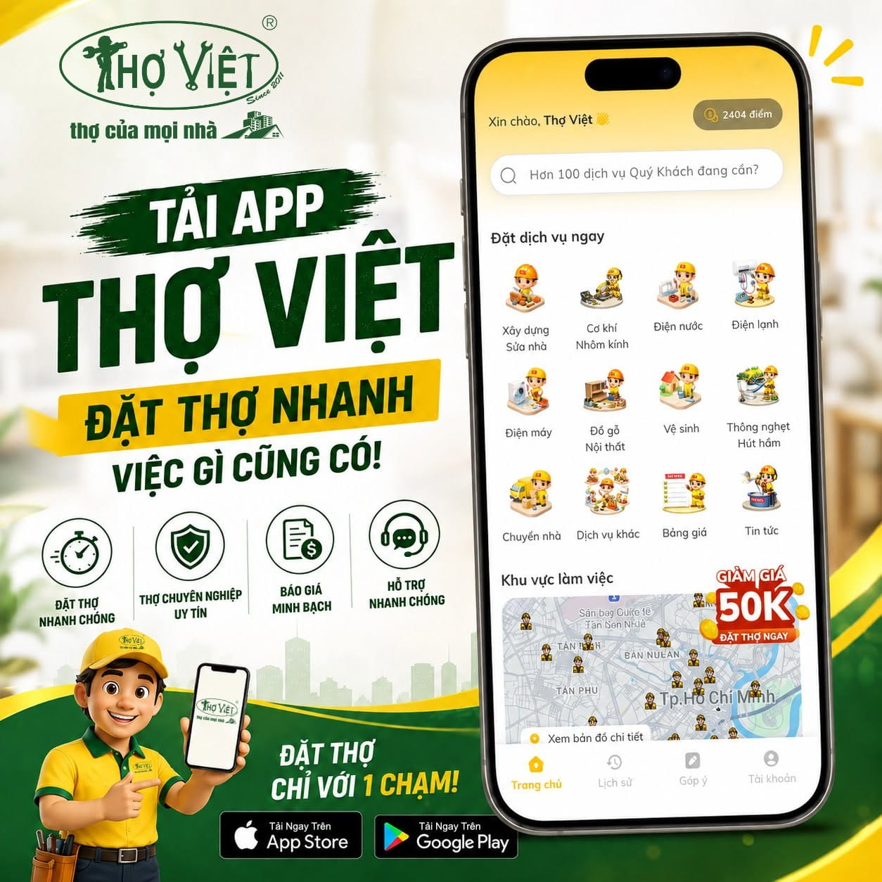 App Gọi Thợ