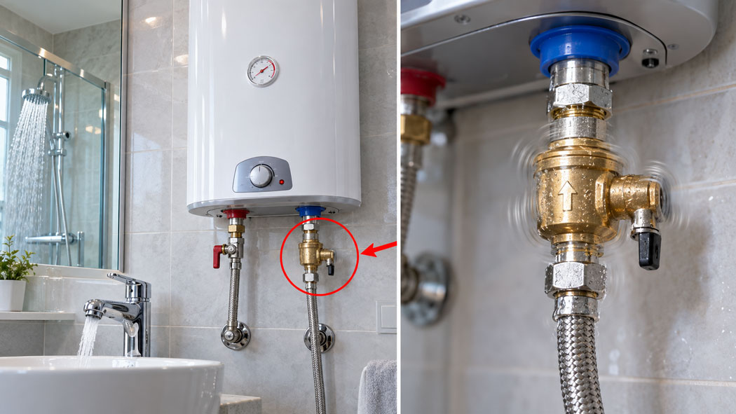 Áp lực nước cấp quá mạnh hoặc lỗi van một chiều