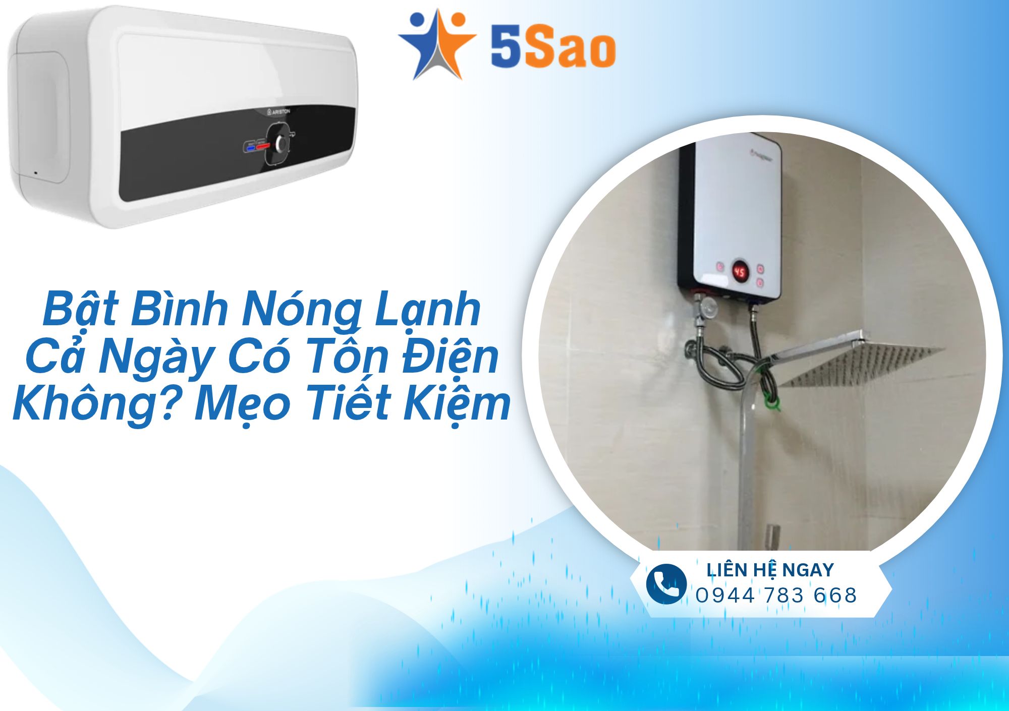 Bật Bình Nóng Lạnh Cả Ngày Có Tốn Điện Không? Xem ngay mẹo dùng cực hay để tiết kiệm chi phí mỗi tháng!