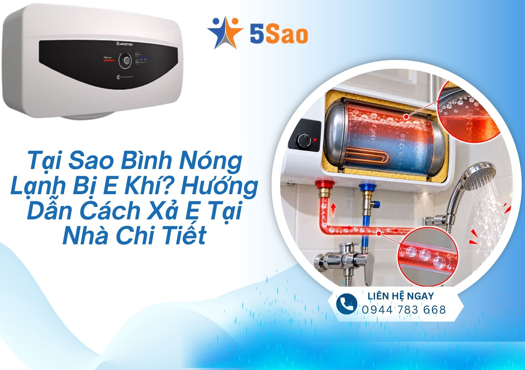 Những dấu hiệu bình nóng lạnh bị e khí và hướng dẫn các bước xả e khí tại nhà