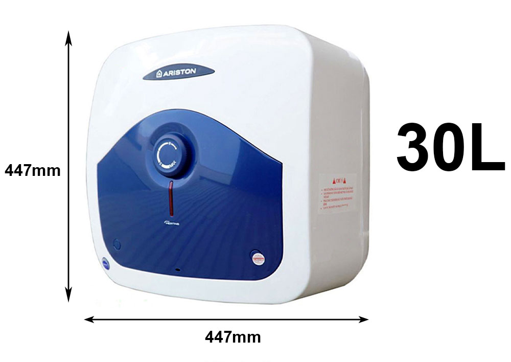 Kích thước bình nóng lạnh Ariston 30L dáng vuông