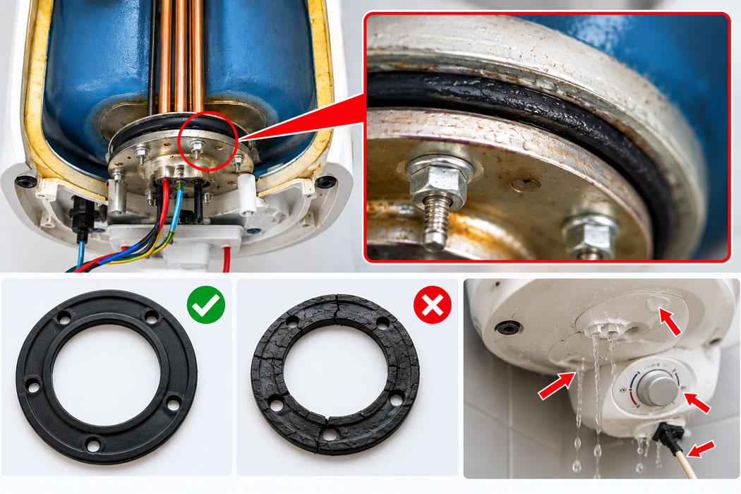 Bục gioăng cao su cách nhiệt tại vị trí mặt bích thanh đốt
