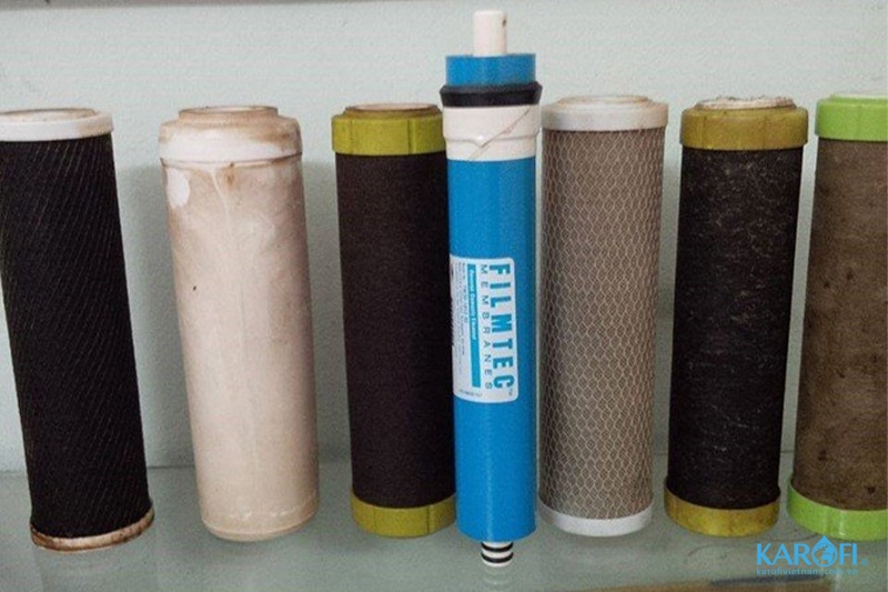 Lõi lọc bị bám cặn gây tắc nghẽn