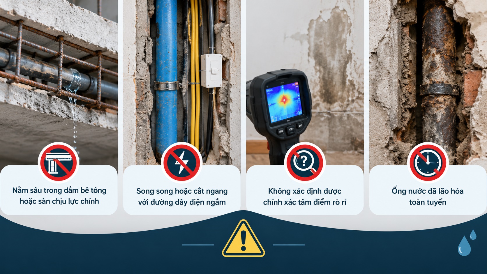 Những Trường Hợp Tuyệt Đối KHÔNG Nên Tự Sửa Ống Nước Âm Tường