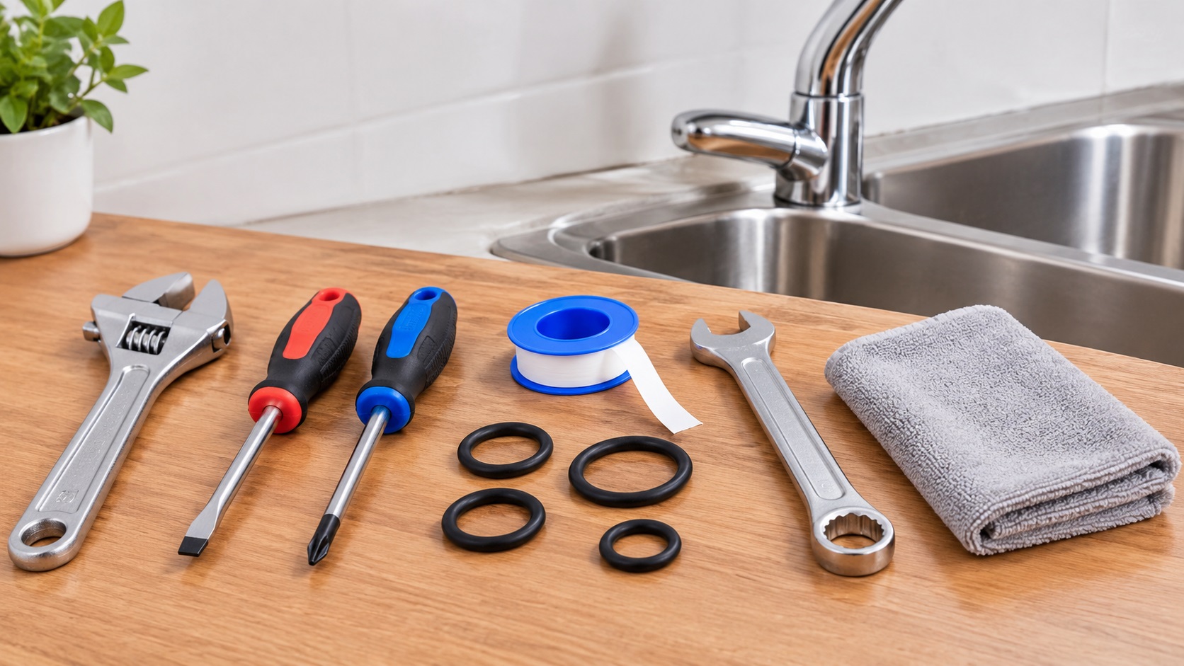 Dụng Cụ Cần Thiết Để Tự Thao Tác Cách Sửa Vòi Nước Rửa Chén Bị Rỉ Nước Tại Nhà