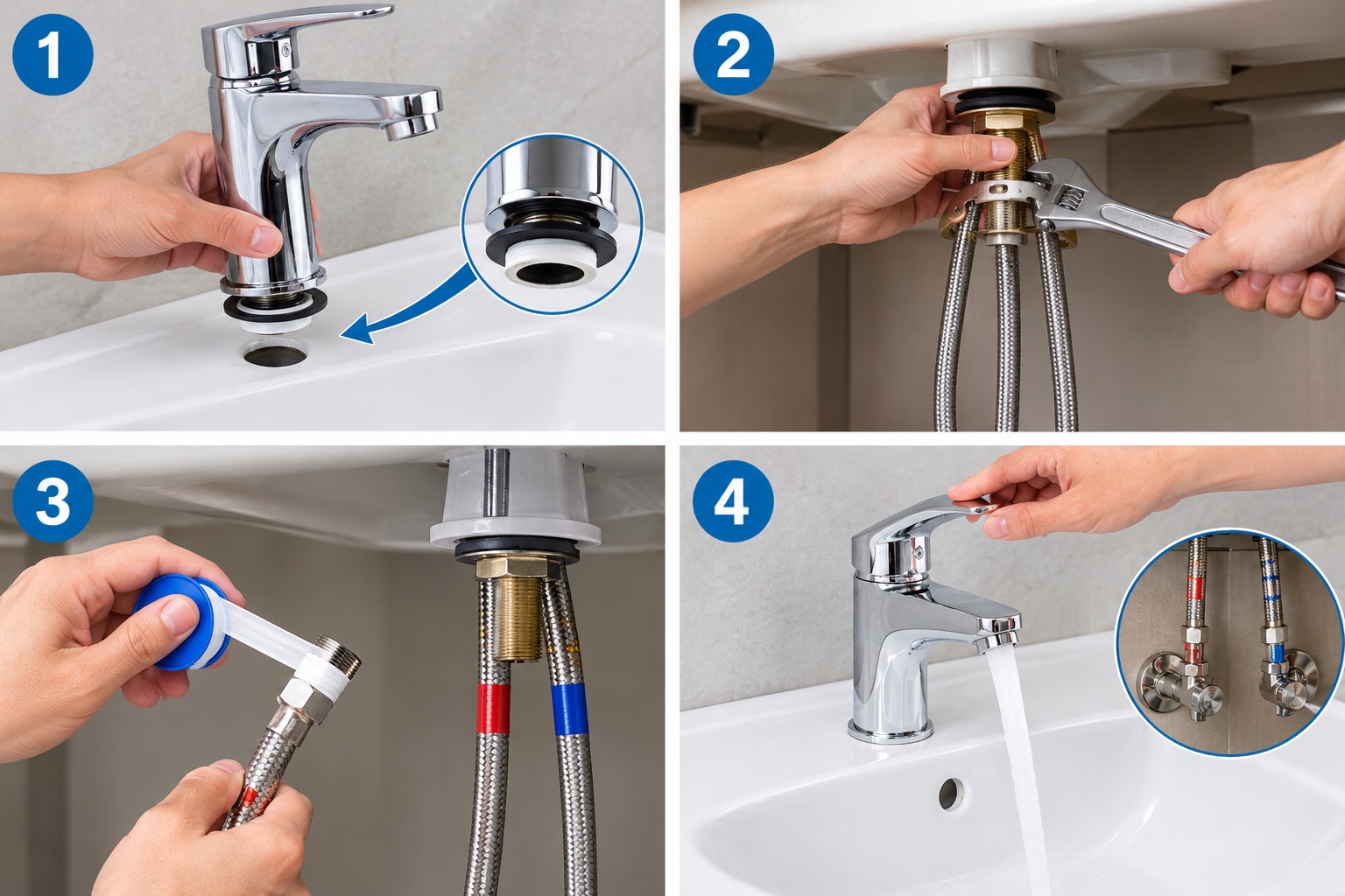 Quy trình cách thay vòi nước lavabo mới chuẩn kỹ thuật