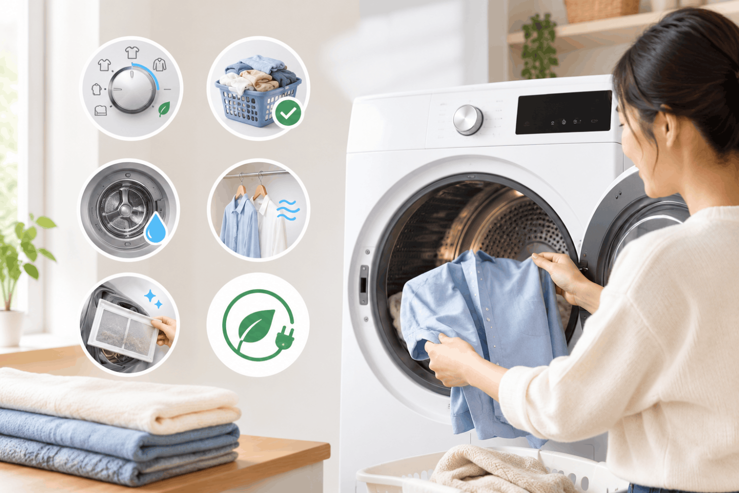 Mẹo sử dụng chế độ sấy giúp quần áo không nhăn, tiết kiệm điện