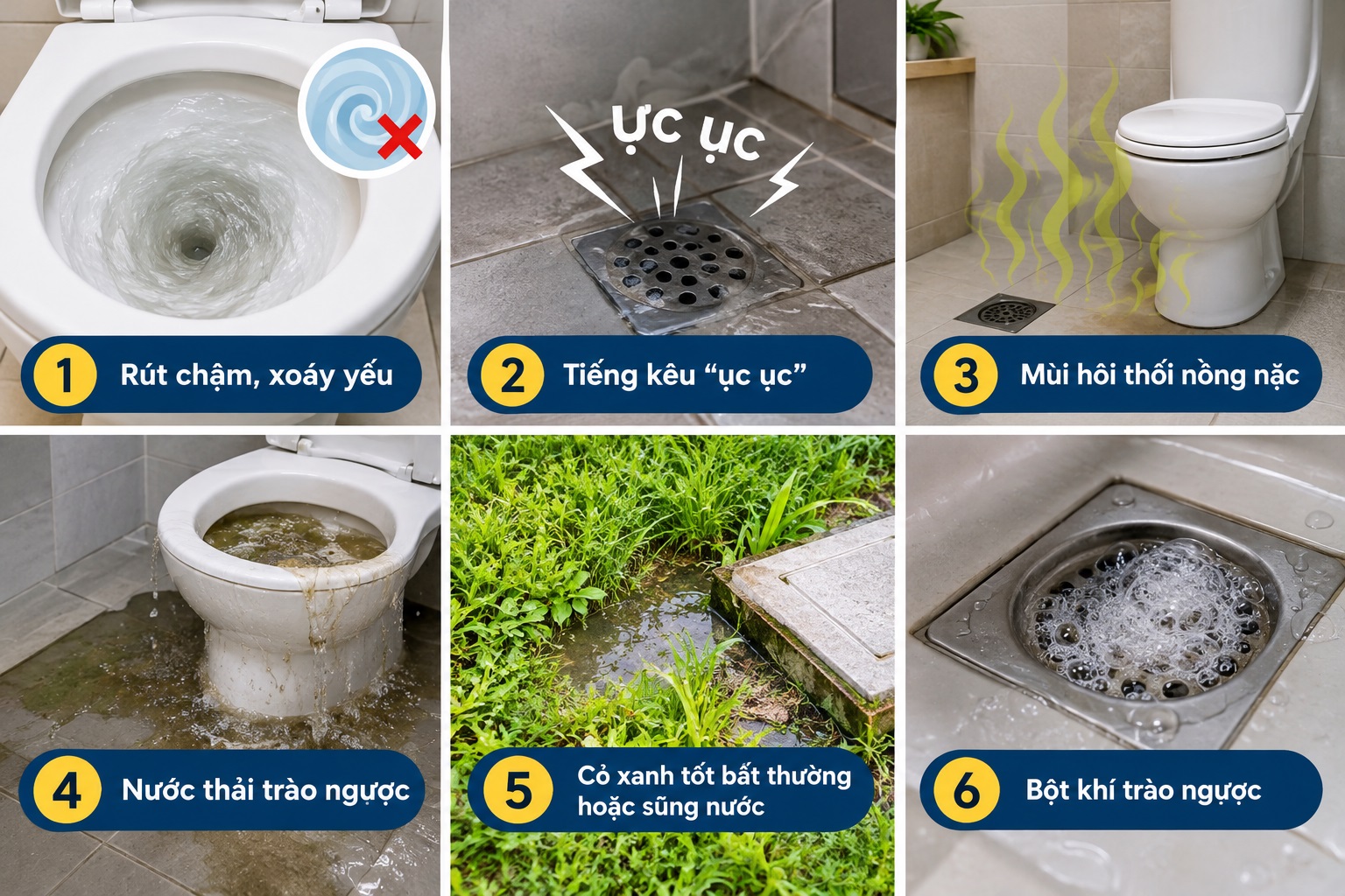 6 Dấu hiệu nhận biết hầm rút nước thải bị đầy