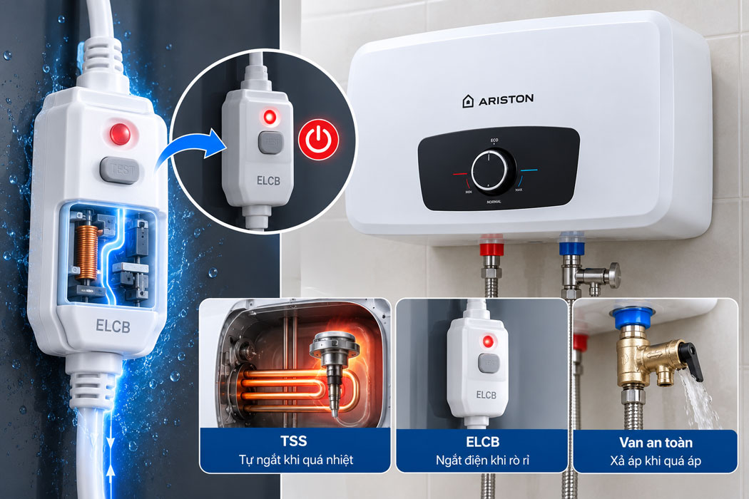 Hệ sinh thái an toàn đồng bộ TSS và Cầu dao ELCB chống giật