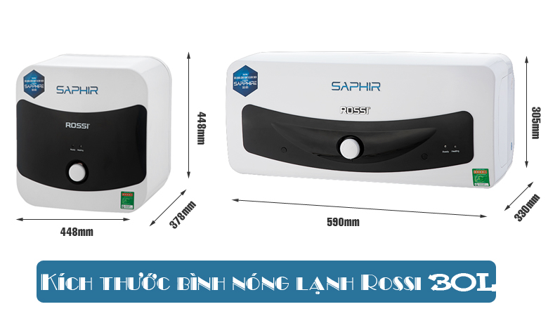 Kích thước bình nóng lạnh 30L