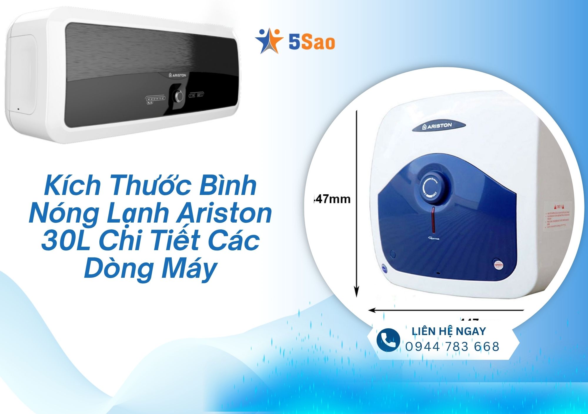 Kích Thước Bình Nóng Lạnh Ariston 30L Chi Tiết Các Dòng Máy