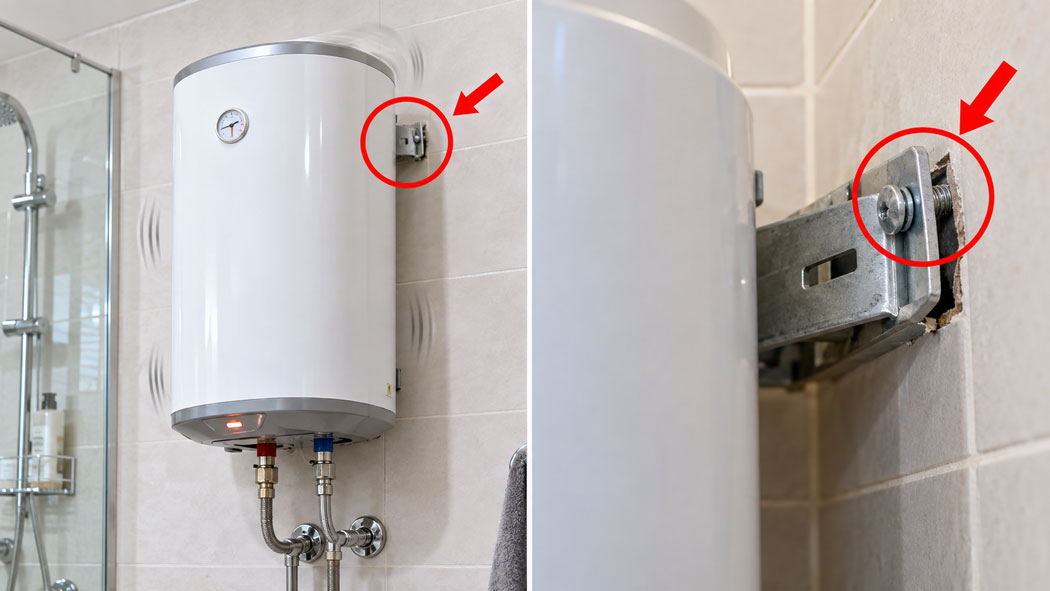Lỗi lắp đặt sai kỹ thuật, lỏng giá treo hoặc ốc vít