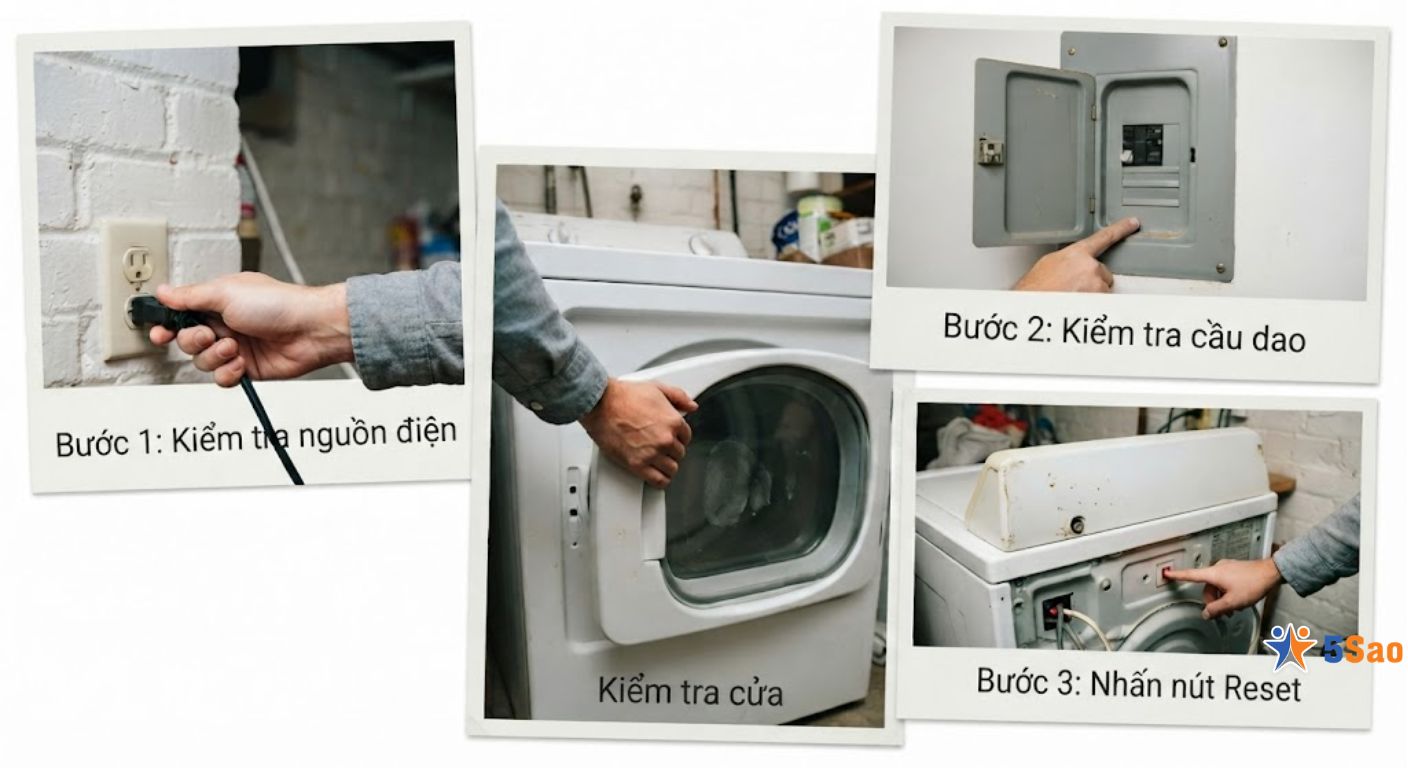 Hướng dẫn cách kiểm tra và khắc phục lỗi máy sấy không lên nguồn tại nhà