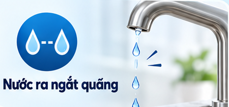 Nước máy lọc nước ra ngắt quãng