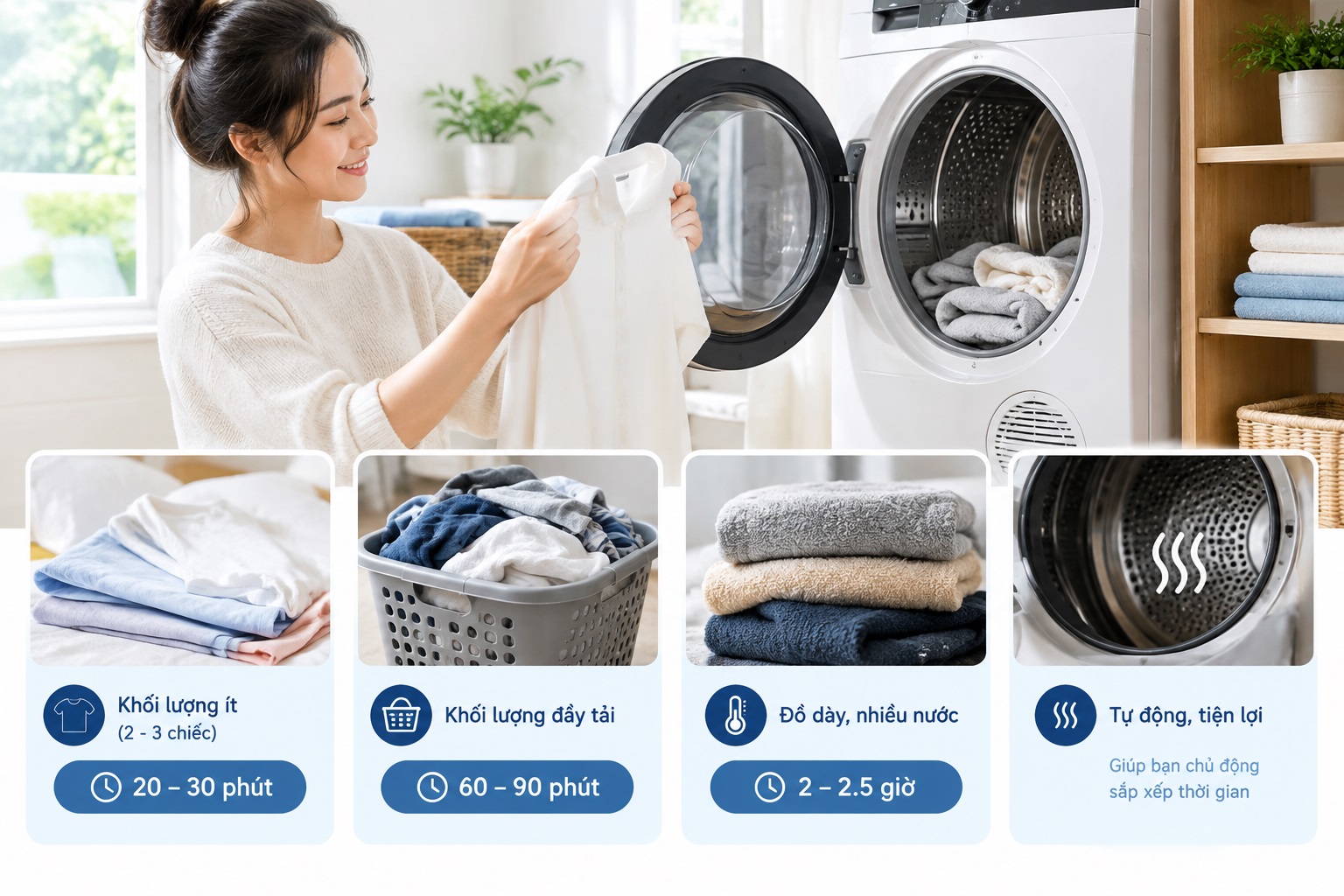 Sấy quần áo bao lâu thì khô